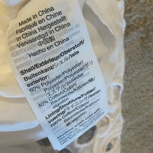 J.CREW  EYELET TIERED
EMBROIDERED POPOVER DRESS -
WHITE - Size Medium - Picture 9 of 9